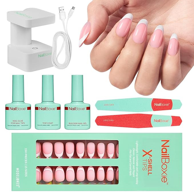 Modelones NailBoxie Gel Nail Kit Press On Nails Kit with LED Light | Amazon (US)