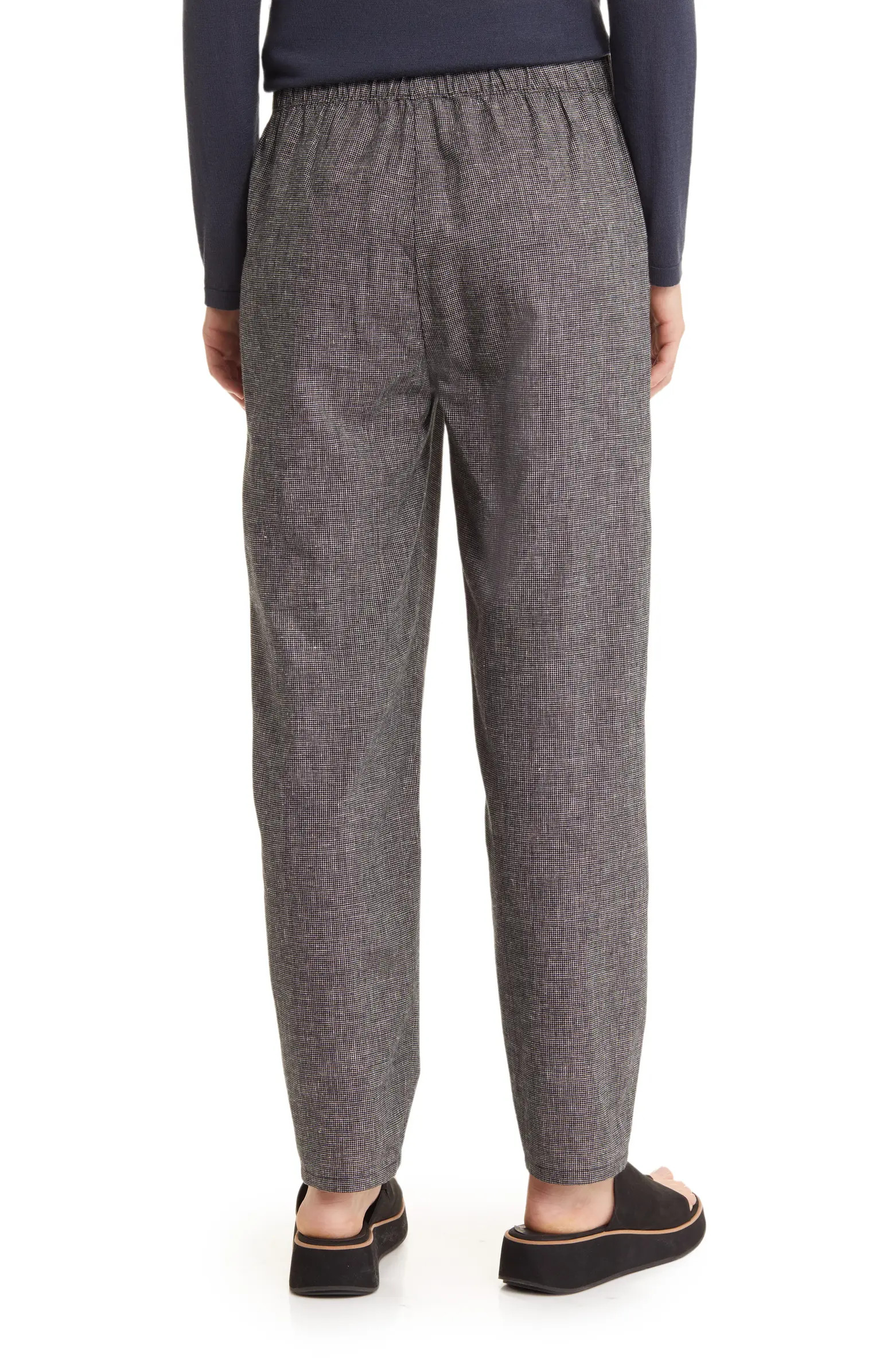 Organic Cotton & Hem Tapered Ankle Pants | Nordstrom
