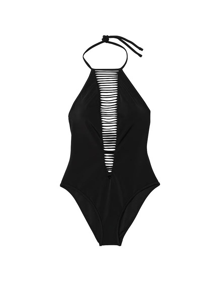 Buy VS Archives Swim Strappy High-Neck One-Piece Swimsuit - Order One-Piece online 1124636200 - V... | Victoria's Secret (US / CA )