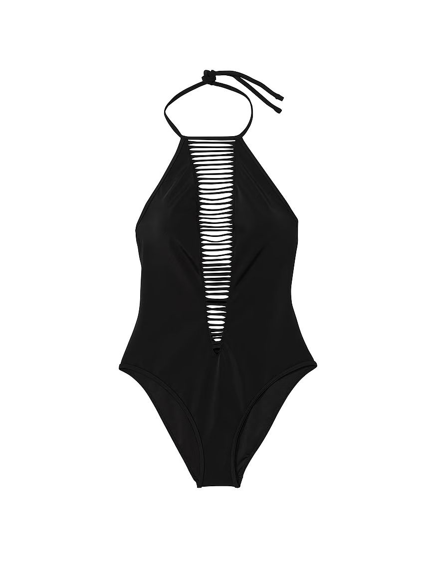 VS Archives Swim Strappy High-Neck One-Piece Swimsuit | Victoria's Secret (US / CA )