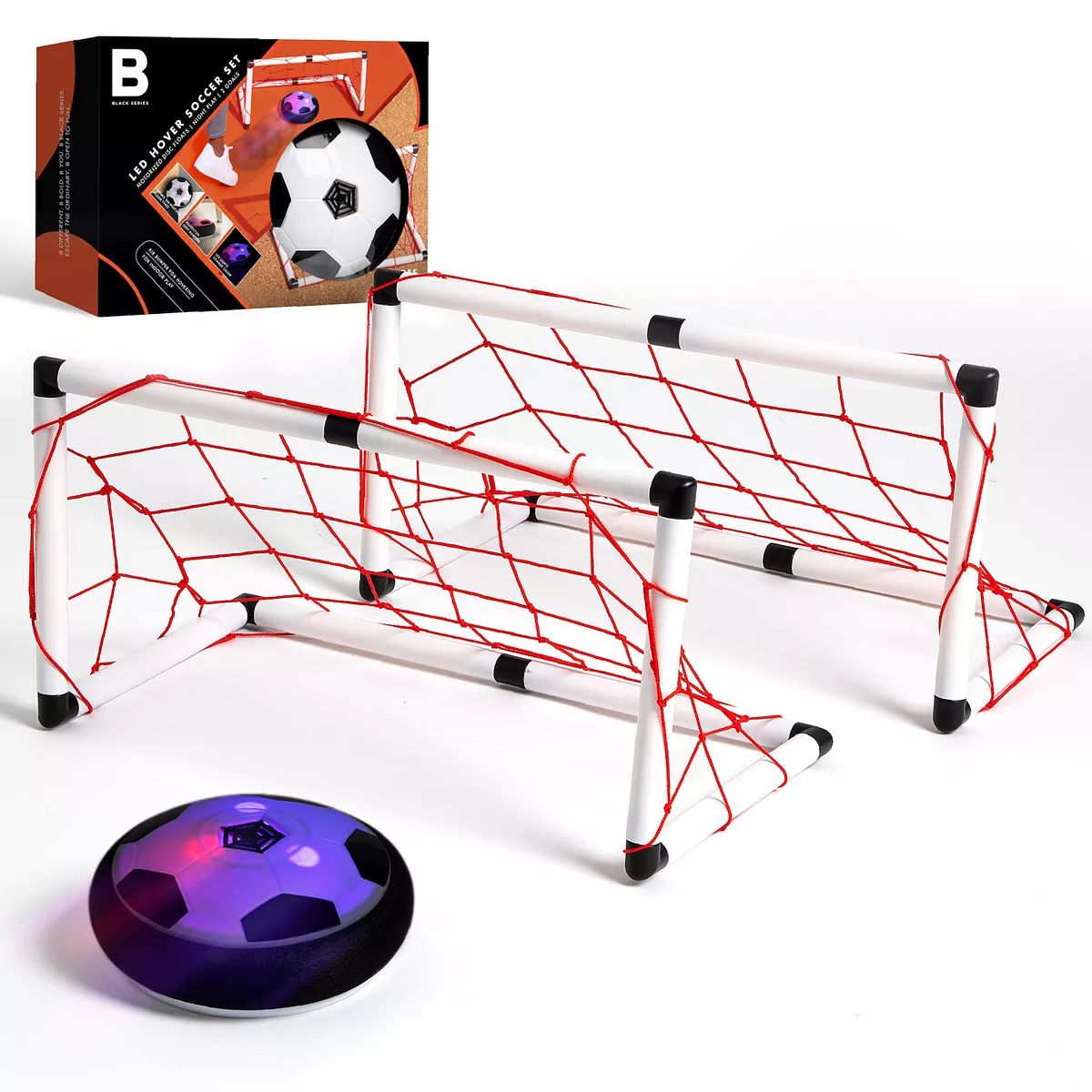 Black Series Game Hover LED Air Soccer Set | Kohl's