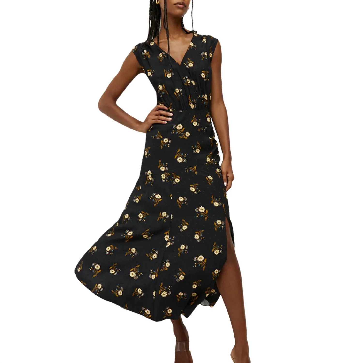 Wixson Floral Dress In Black Multi | Shop Simon