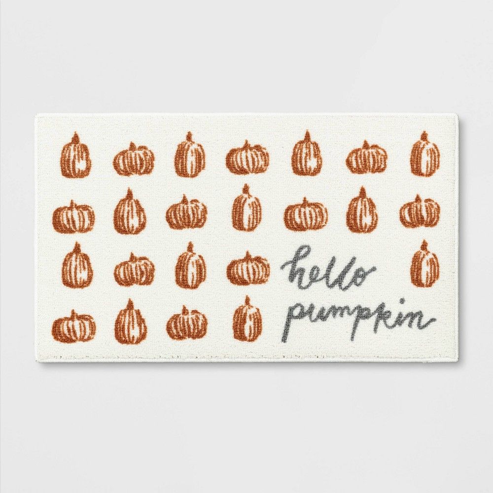 1'8"x2'10" "Hello Pumpkin" Accent Rug Ivory - Threshold™ | Target