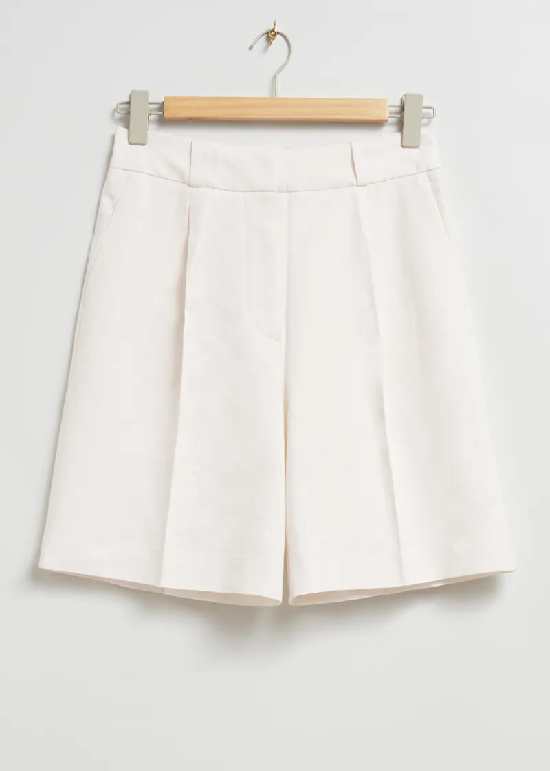 Tailored Pleated Knee-Length Shorts | & Other Stories (EU + UK)