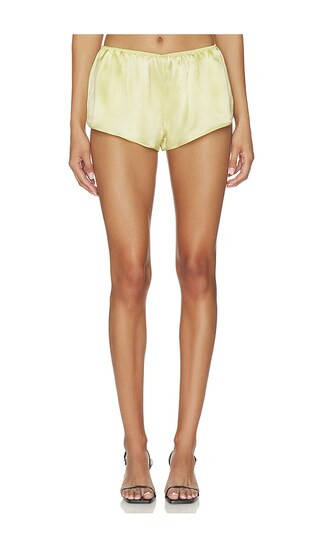 Roux Silk Short in Pale Yellow | Revolve Clothing (Global)