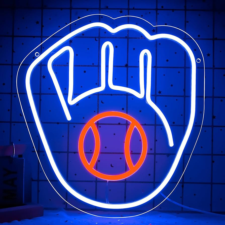 Neon Sign Baseball Team Neon Light Up Sign for Wall Decor Led Sign for Bedroom Gifts for Baseball... | Amazon (US)