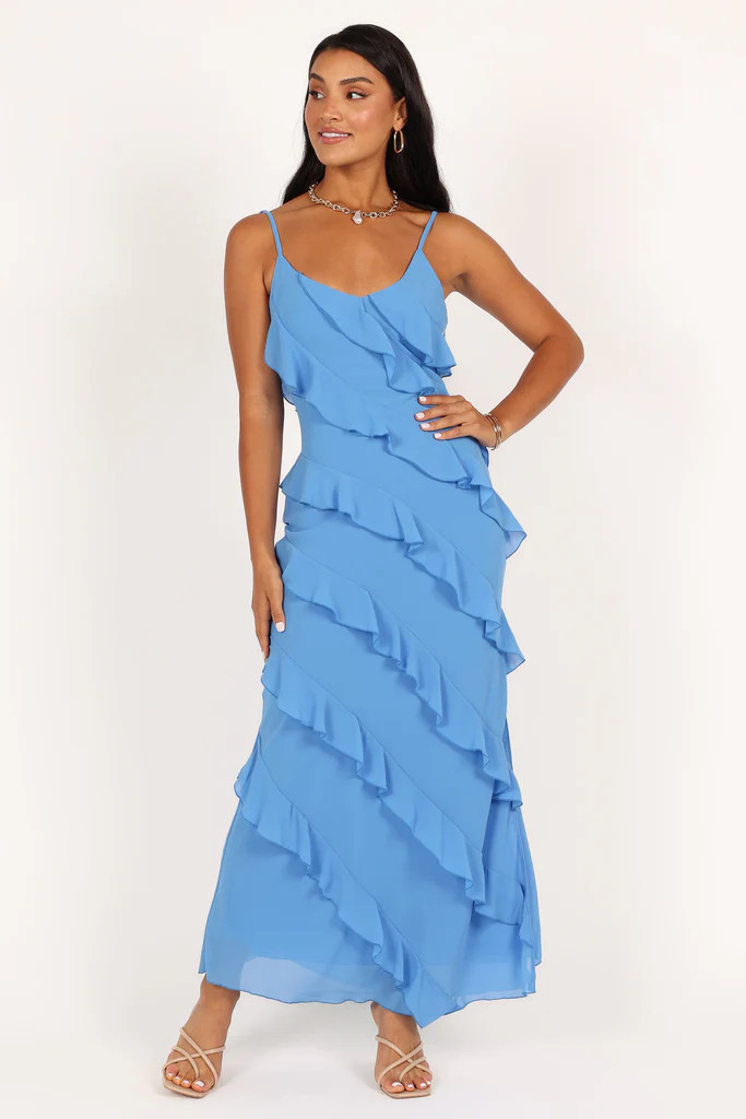 Ciao Ruffles Maxi Dress - Blue | Petal & Pup (US)