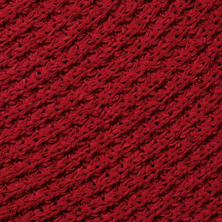 My Texas House Alexa Red Chenille Waffle Christmas Tree Skirt, 52" | Walmart (US)