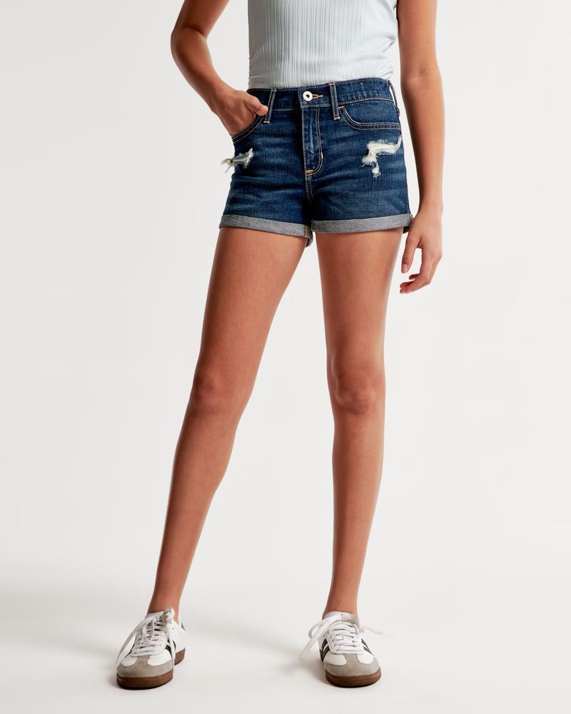 girls high rise shortie shorts | girls | Abercrombie.com | Abercrombie & Fitch (US)