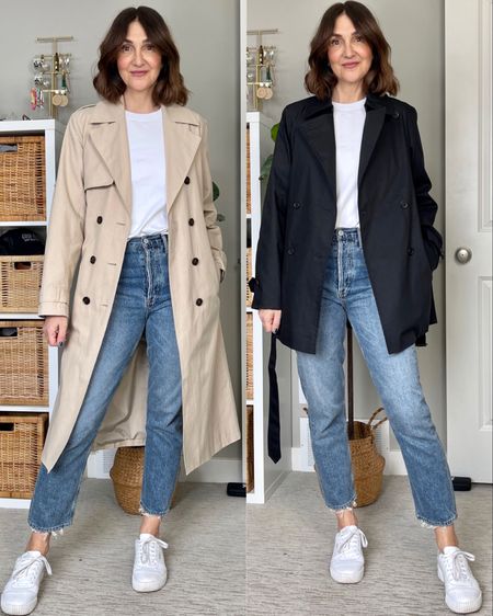 M fave coat styles for spring 2023 part 3: trench coats
- Left: Amazon The Drop trench coat: roomy fit, I’m in my usual size S (I’m 5’ 7”)
- Right: Uniqlo short trench coat, fits tts, I’m in my usual S

Jeans, tee and sneakers also linked, I’d suggest getting your usual size in the jeans and sneakers and going up one size in the tee especially if you want to put it in the dryer 


#LTKFind #LTKstyletip #LTKSeasonal