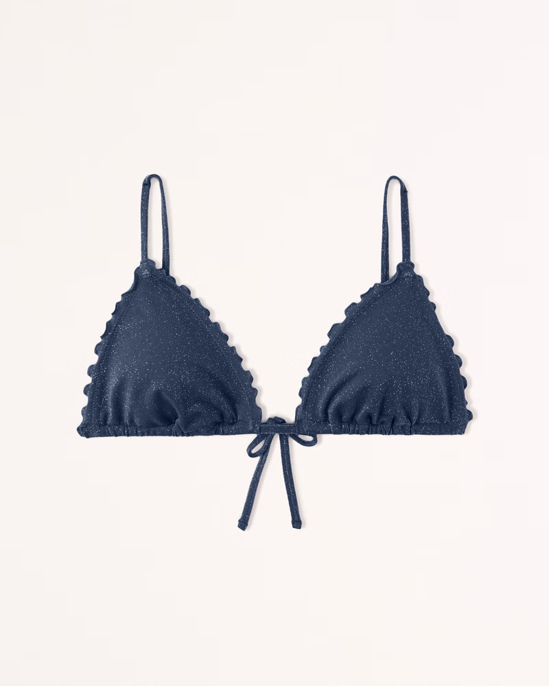 Shimmer Triangle Bikini Top | Abercrombie & Fitch (US)