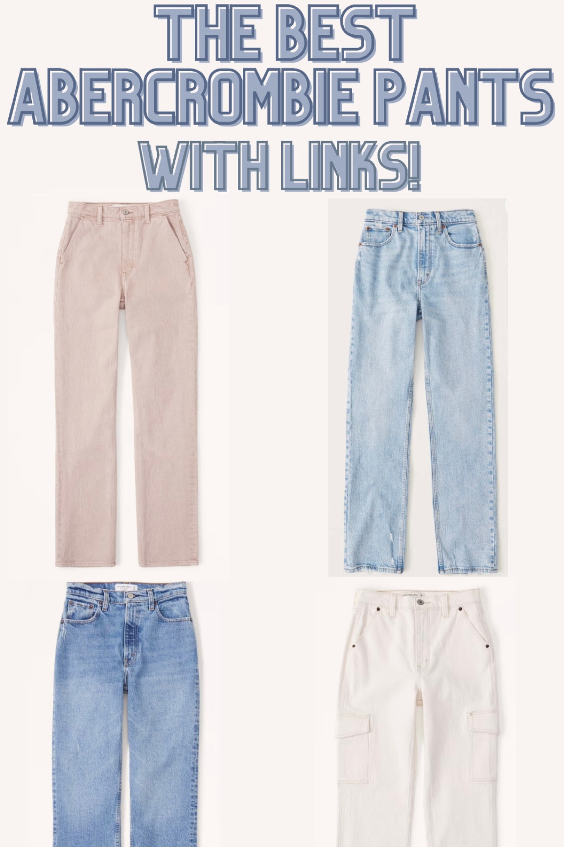 STAPLE PIECE PANTS AND JEANS HOW TO BUILD A CAPSULE WARDROBE CLOSET. ALL ITEMS LINKED HERE! One link for all 4 pairs- select different colors on Abercrombie website to see all options. BEST ABERCROMBIE JEANS AND PANTS. Summer spring fashion 2023 trends. SHOP MY LTK OUTFITS

#LTKeurope #LTKstyletip #LTKunder100