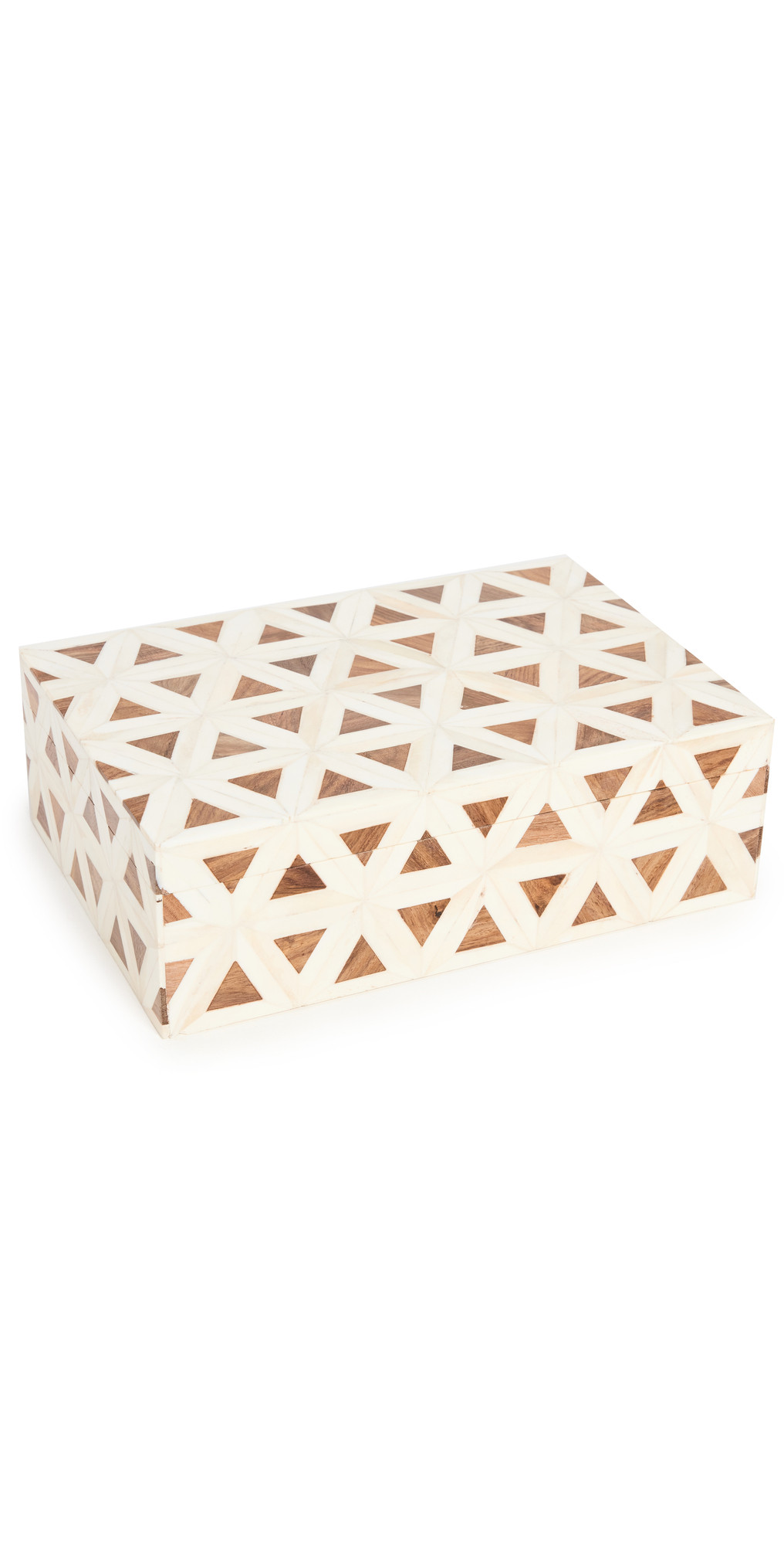 Iniala Triangle Patterned Bone Covered Box | Shopbop