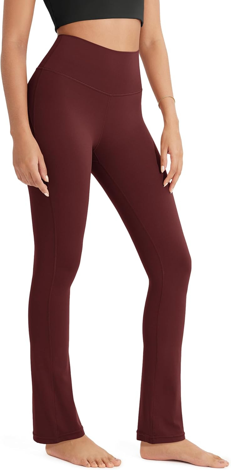 ODODOS Cloud Feeling Straight Leg Pants with Back Pocket for Women, High Waist Casual Lounge Yoga Pants- 28" / 30" Inseam | Amazon (US)