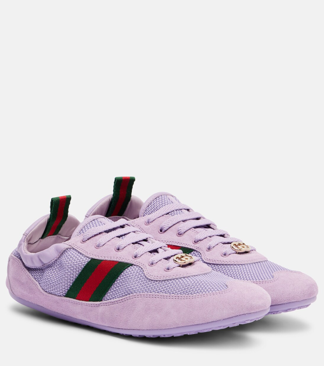 Gucci Shift suede-trimmed sneakers | Mytheresa (US/CA)