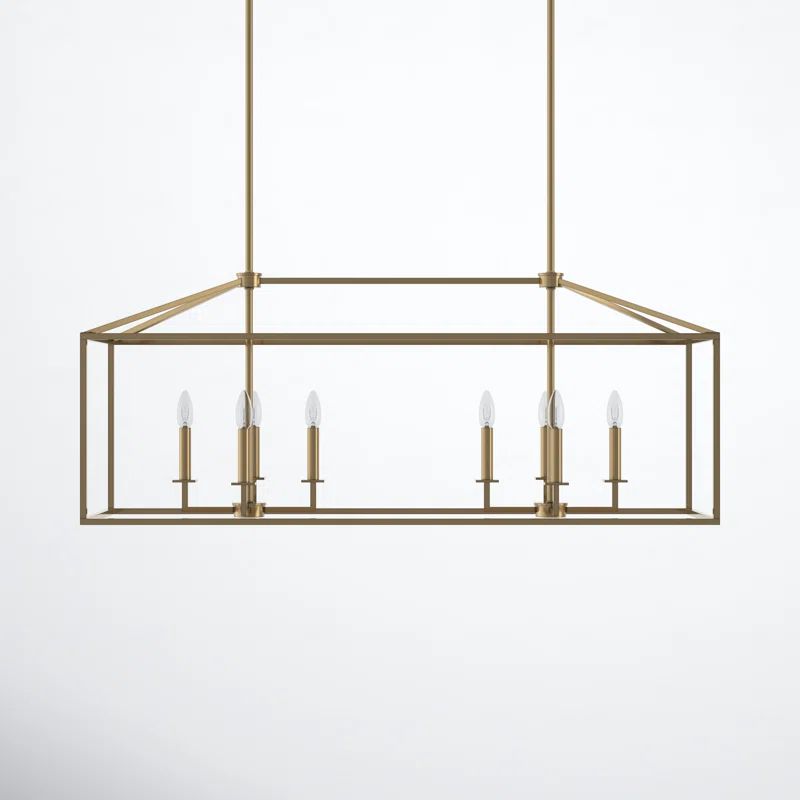 Ellis 8 - Light Dimmable Kitchen Island Square / Rectangle Chandelier | Wayfair North America