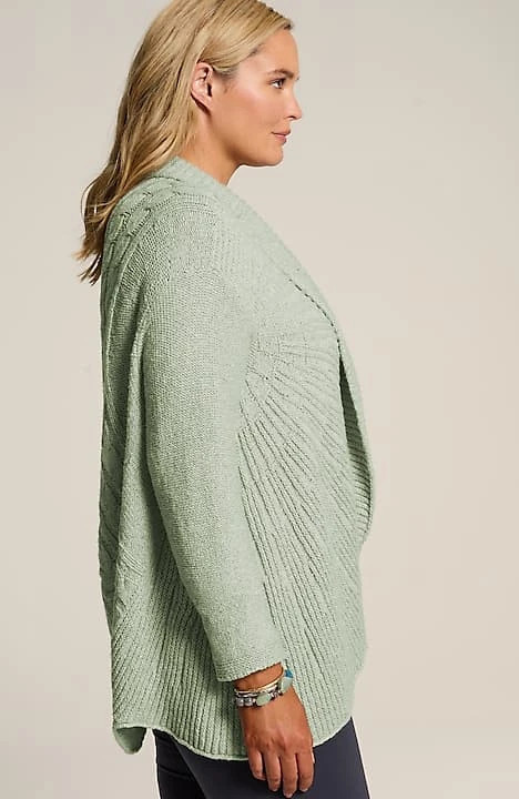 Pure Jill Curved-Hem Cabled Cardi | J. Jill