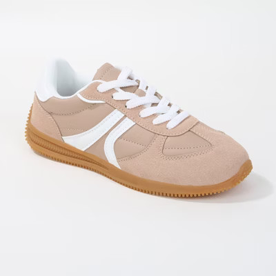 Berness Women's Lorna Stripe Suede Accents Retro Sneakers | Target