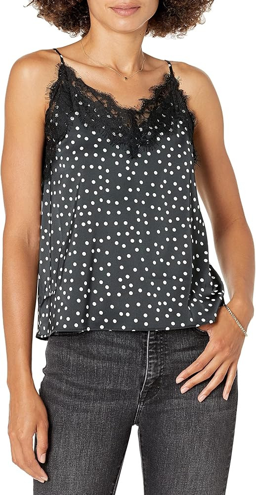 The Drop Women's Natalie V-Neck Lace Trimmed Camisole Tank Top | Amazon (US)