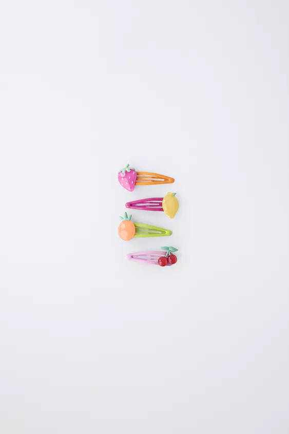PACK OF FOUR FRUIT CLIPS | Zara US