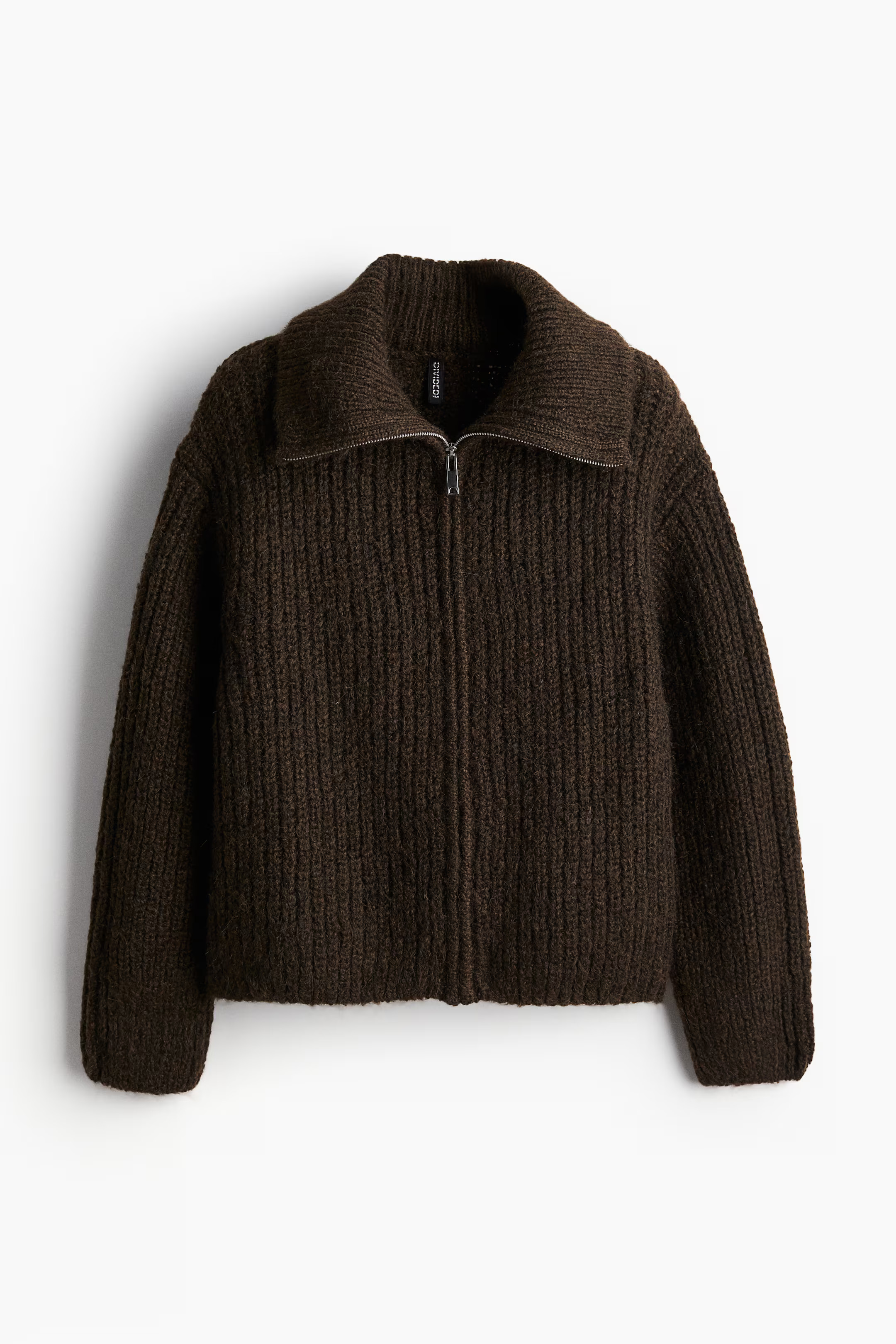 Rib-Knit Cardigan with Zipper | H&M (US + CA)
