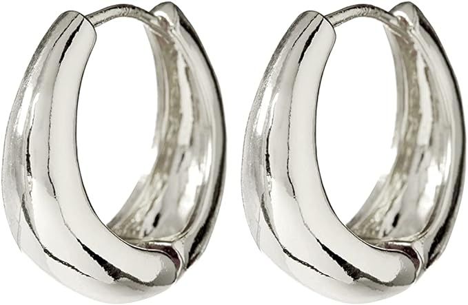 Luv Aj Marbella Teardrop Hoop Earrings in Polished Rhodium Plated | Amazon (US)