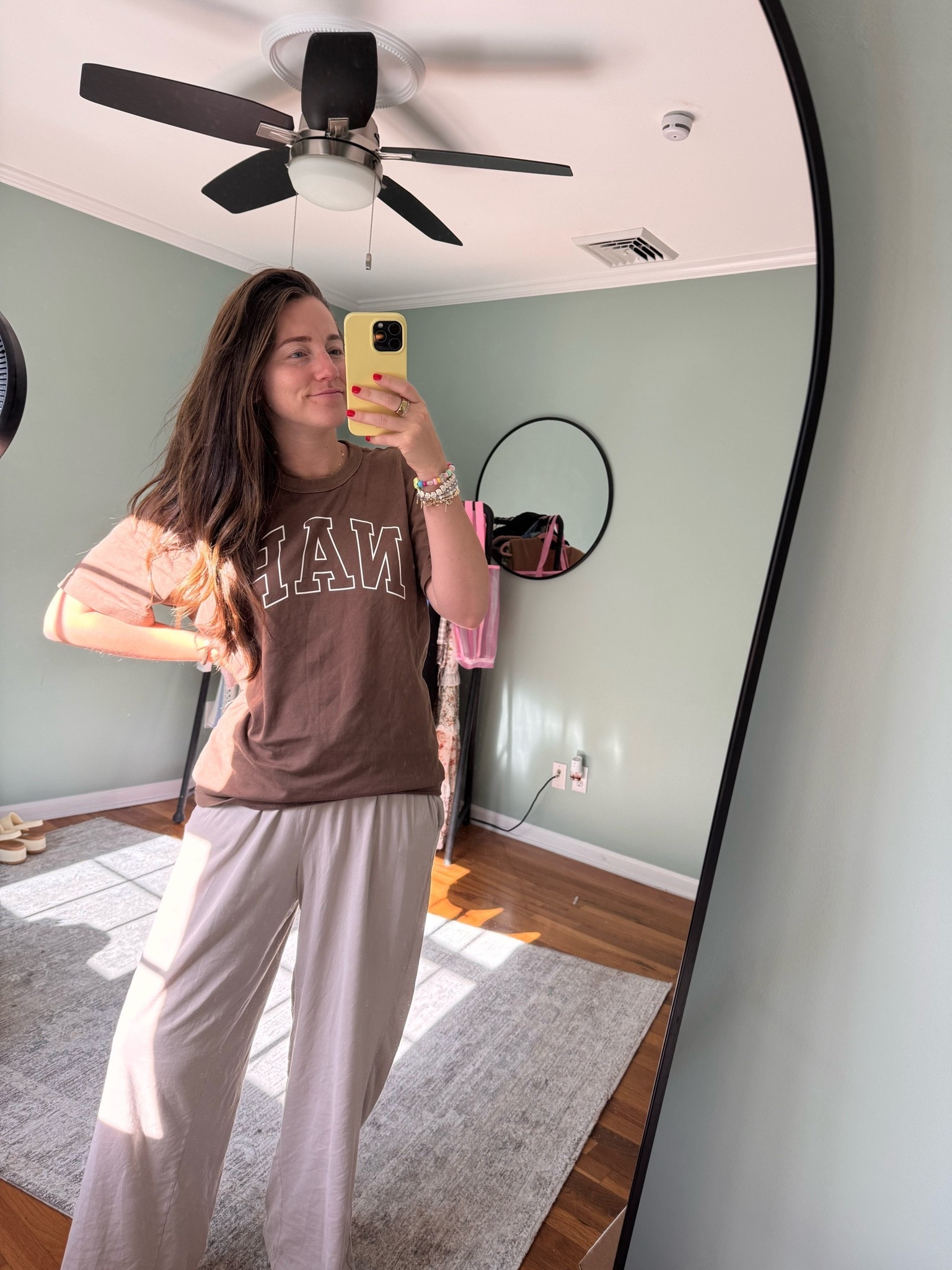 How cute is this sleep shirt?! I’m wearing size M

#LTKmomlife