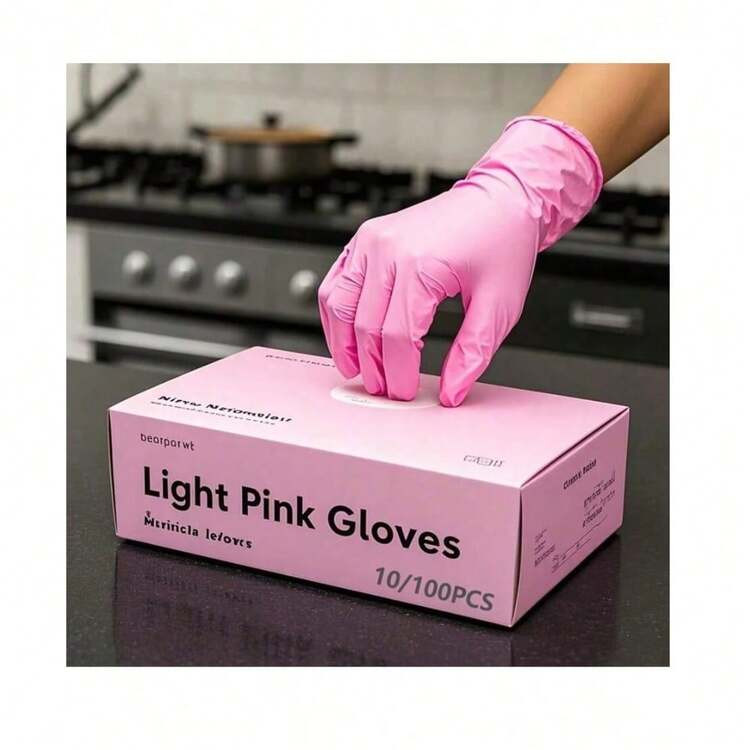 100-Ct Box Cherry Blossom Disposable Gloves Latex Free Gloves For Cleaning Nail Tattoo Hair Salon... | SHEIN