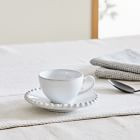Pearl White Stoneware Coffee Cup & Saucer | West Elm (US)
