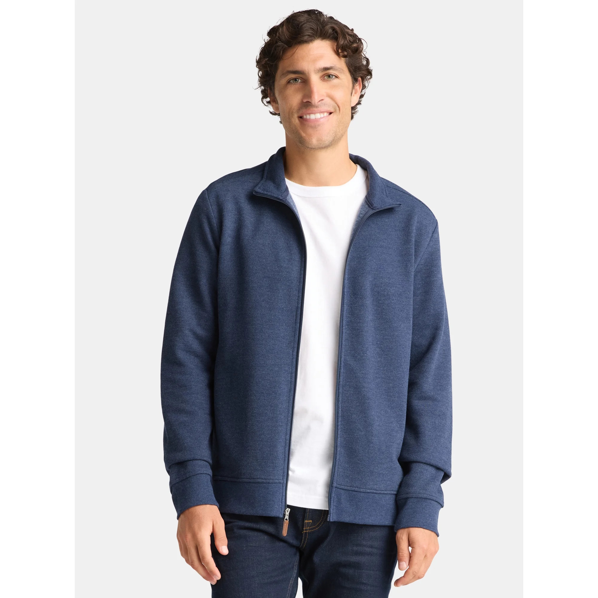 George Men's and Big Men's Full Zip Knit Jacket, Size XS-3XL | Walmart (US)