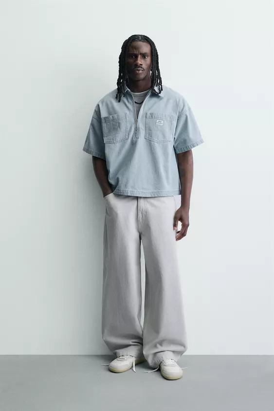 POLO COUPE CARRÉE DÉLAVÉ | Zara FR