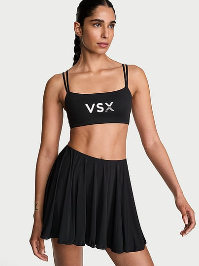 VSX Elevate™ Sheer Radiance Active Skirt, Black, S - Women's Bottoms - Victoria's Secret | Victoria's Secret (US / CA )