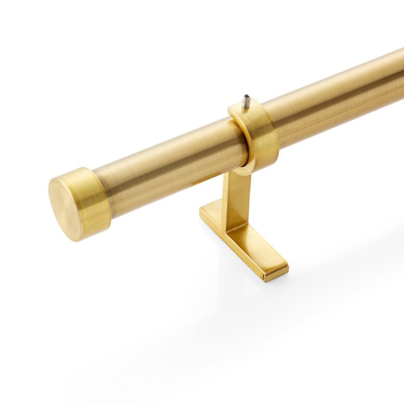 CB Brass End Cap Finial and Curtain Rod Set 120"-170" + Reviews | Crate and Barrel | Crate & Barrel