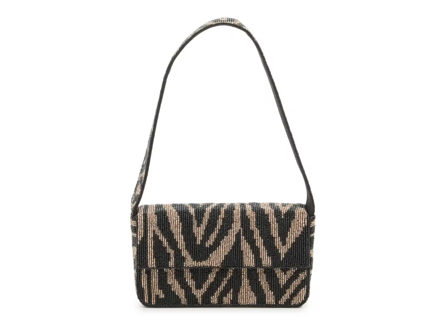 Kelly & Katie Zebra Beaded Shoulder Bag | Women's | Bronze/Black Zebra Print | Size Not Applicable | Handbags | DSW