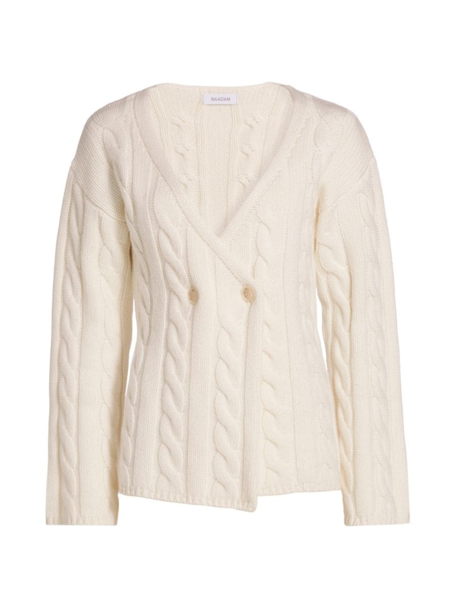 Cable-Knit Double-Breasted Cardigan | Saks Fifth Avenue