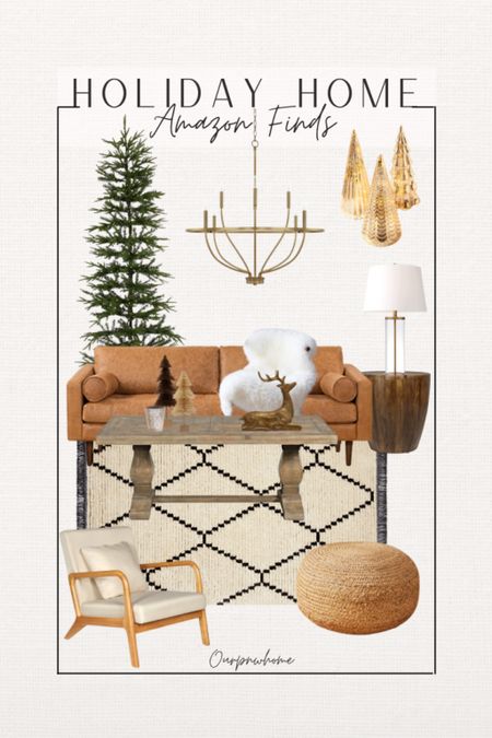 Amazon Finds! Holiday home finds

Christmas tree, Christmas decor, area rug, leather couch, accent chair, ottoman, table lamp, chandelier, bottle brush trees, votives, gold deer, end table, coffee table, faux fur throw 

#LTKSeasonal #LTKhome #LTKHoliday
