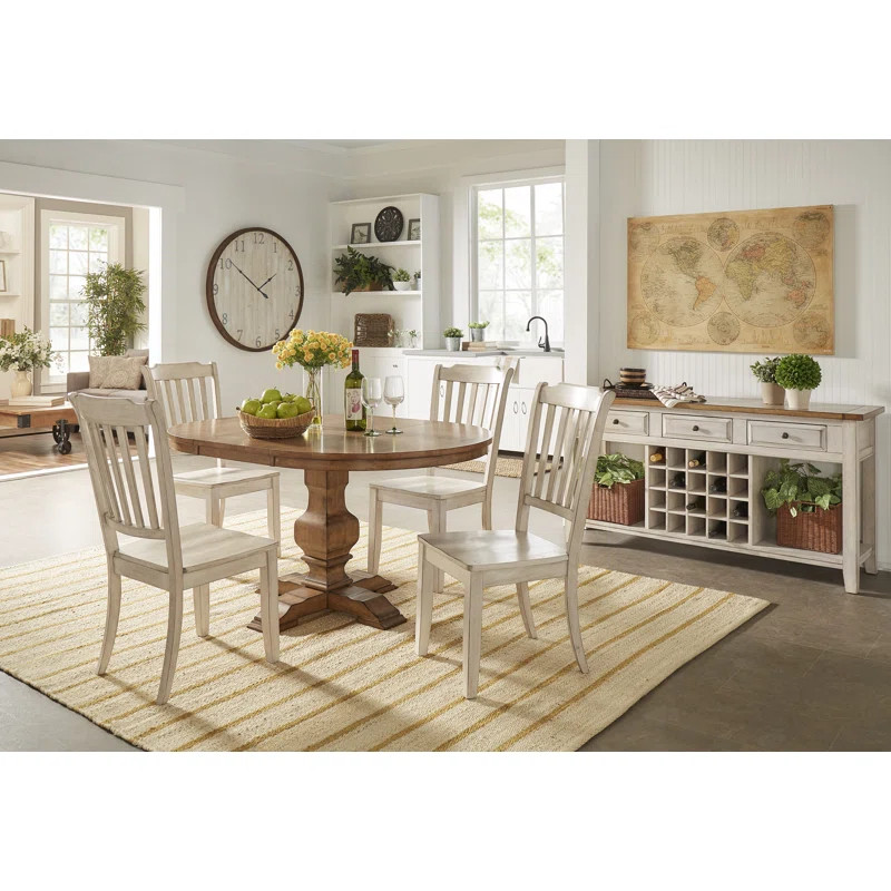 Fortville Extendable Oval Solid Wood Dining Table | Wayfair North America