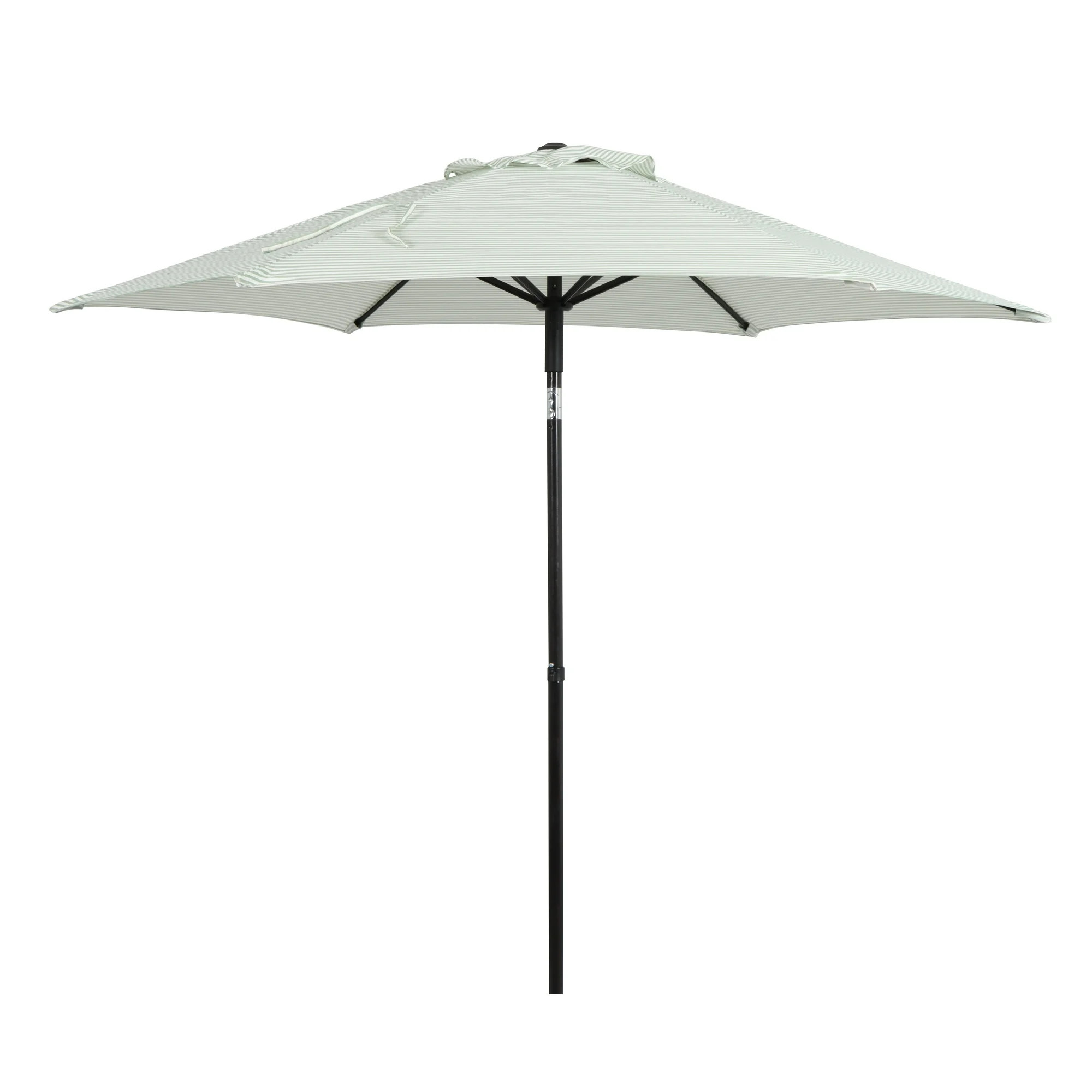 Better Homes & Gardens 7.5' Green Ticking Stripe Push-Up and Tilt Patio Umbrella | Walmart (US)