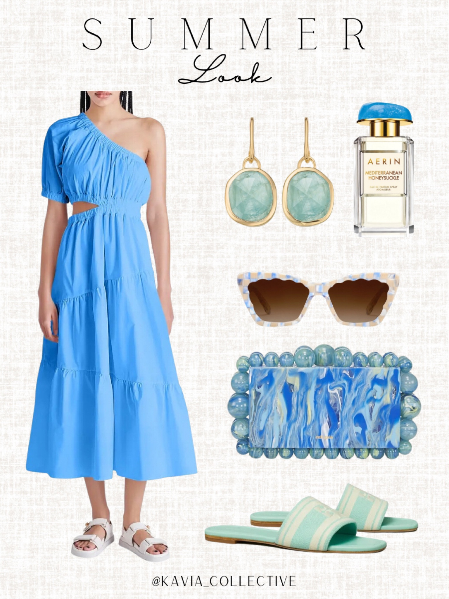 Love this beautiful summer look. Especially for a coastal or Mediterranean vacation 💙

#LTKstyletip #LTKitbag #LTKshoecrush