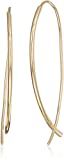 Amazon Collection 18k Yellow Gold Plated Sterling Silver Hard Wire Threader Earrings | Amazon (US)