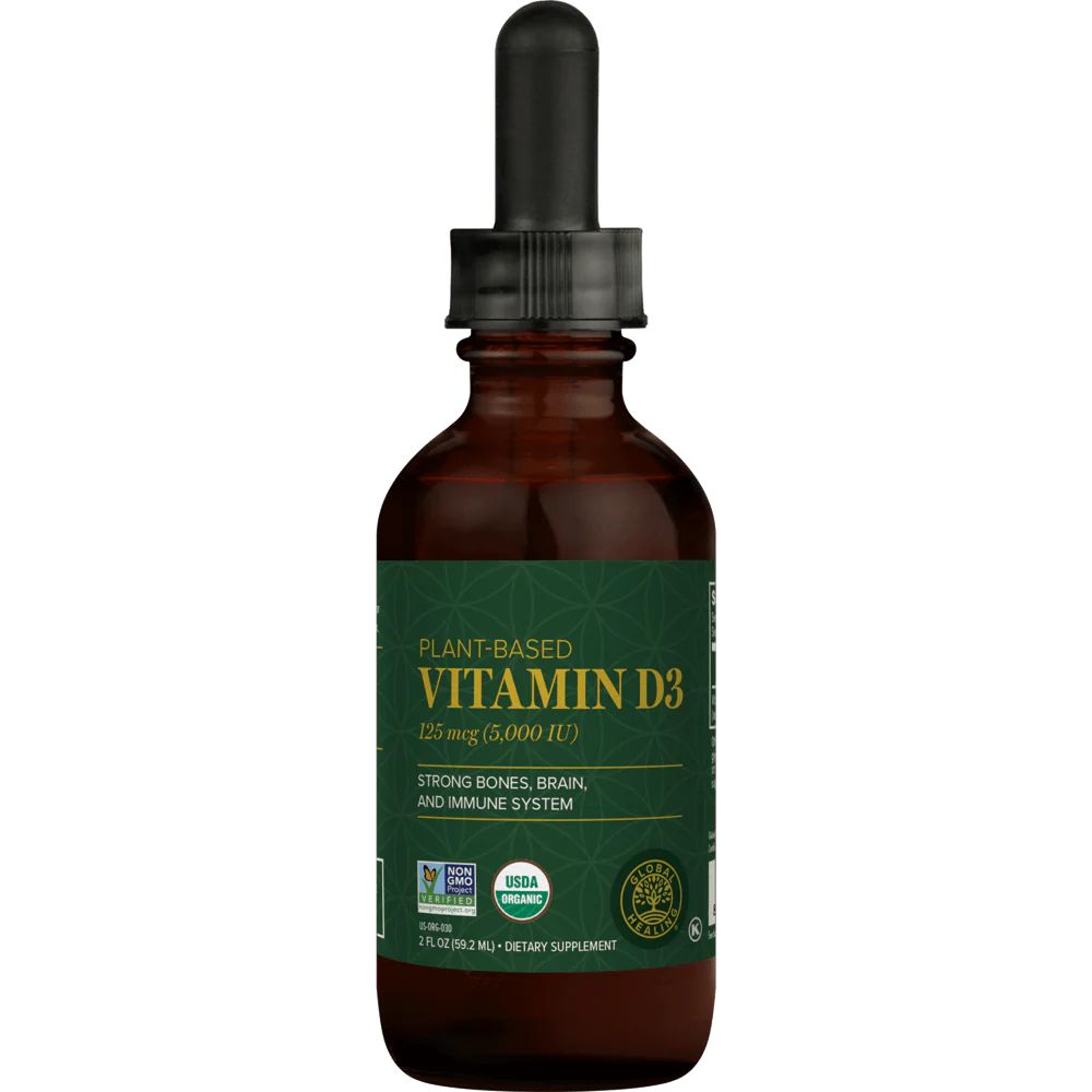 Organic Vitamin D3 Supplement - Liquid 5000 IU - Global Healing | Global Healing Center