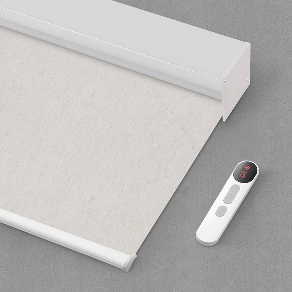 Motorized Blinds with Remote,100% Blackout Smart Roller Blinds Compatible with Google Home and Al... | Amazon (US)