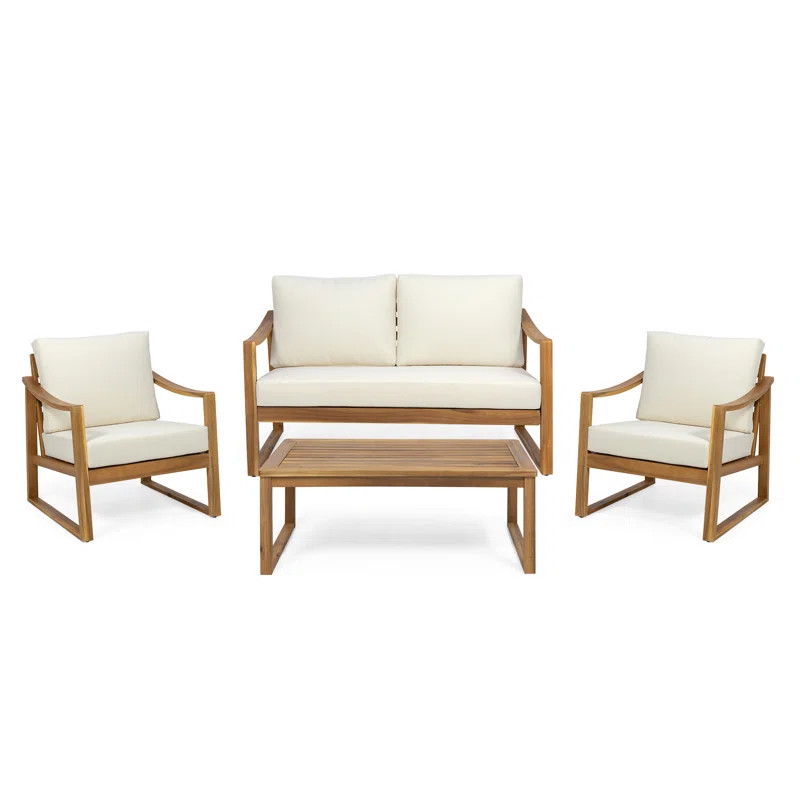 4 - Person Outdoor Seating Group with Cushions | Wayfair North America