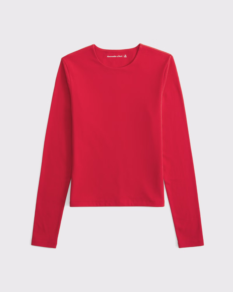 Women's Double-Lined Long-Sleeve Baby Tee | Women's New Arrivals | Abercrombie.com | Abercrombie & Fitch (US)