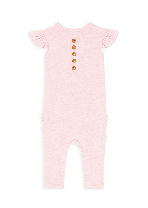 Posh Peanut Baby Girl's Pink Heather Ruffled Romper - Pink - Size Newborn | Saks Fifth Avenue
