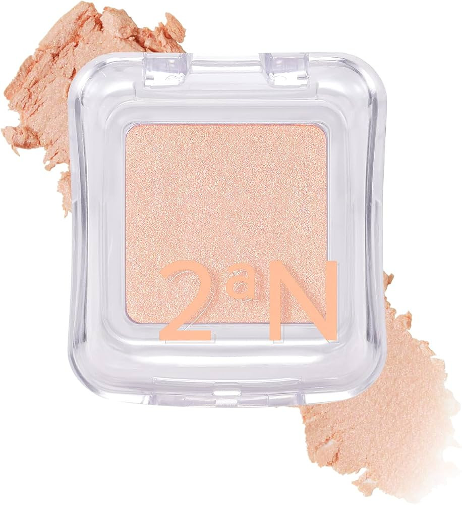 2aN Pure Glash Highlighter OR01 Peach Beam \u2013 Glass-Like Sheen Powder Highlighter for a Natur... | Amazon (US)