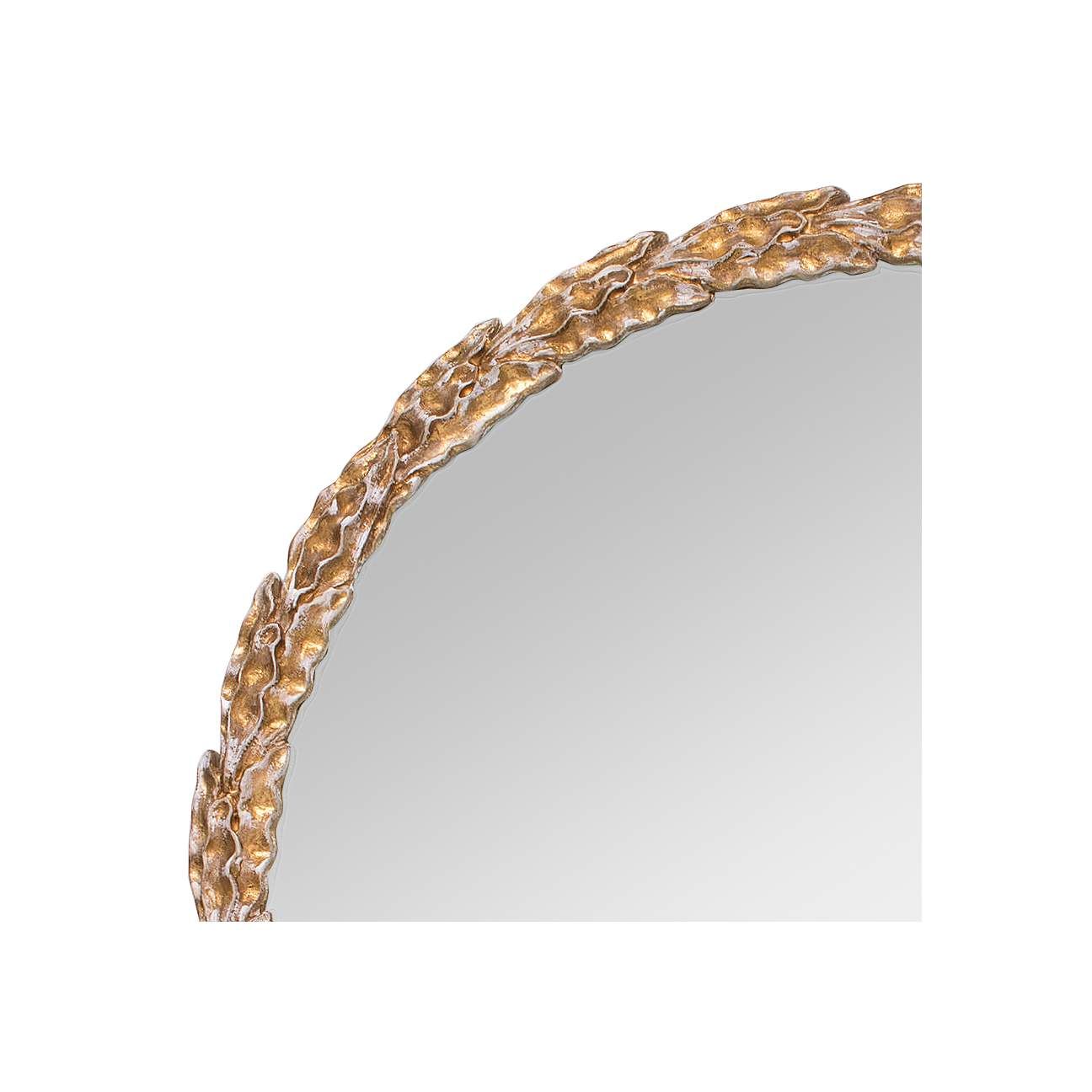 Olive Branch Gold Leaf 36" Round Wall Mirror | Lamps Plus