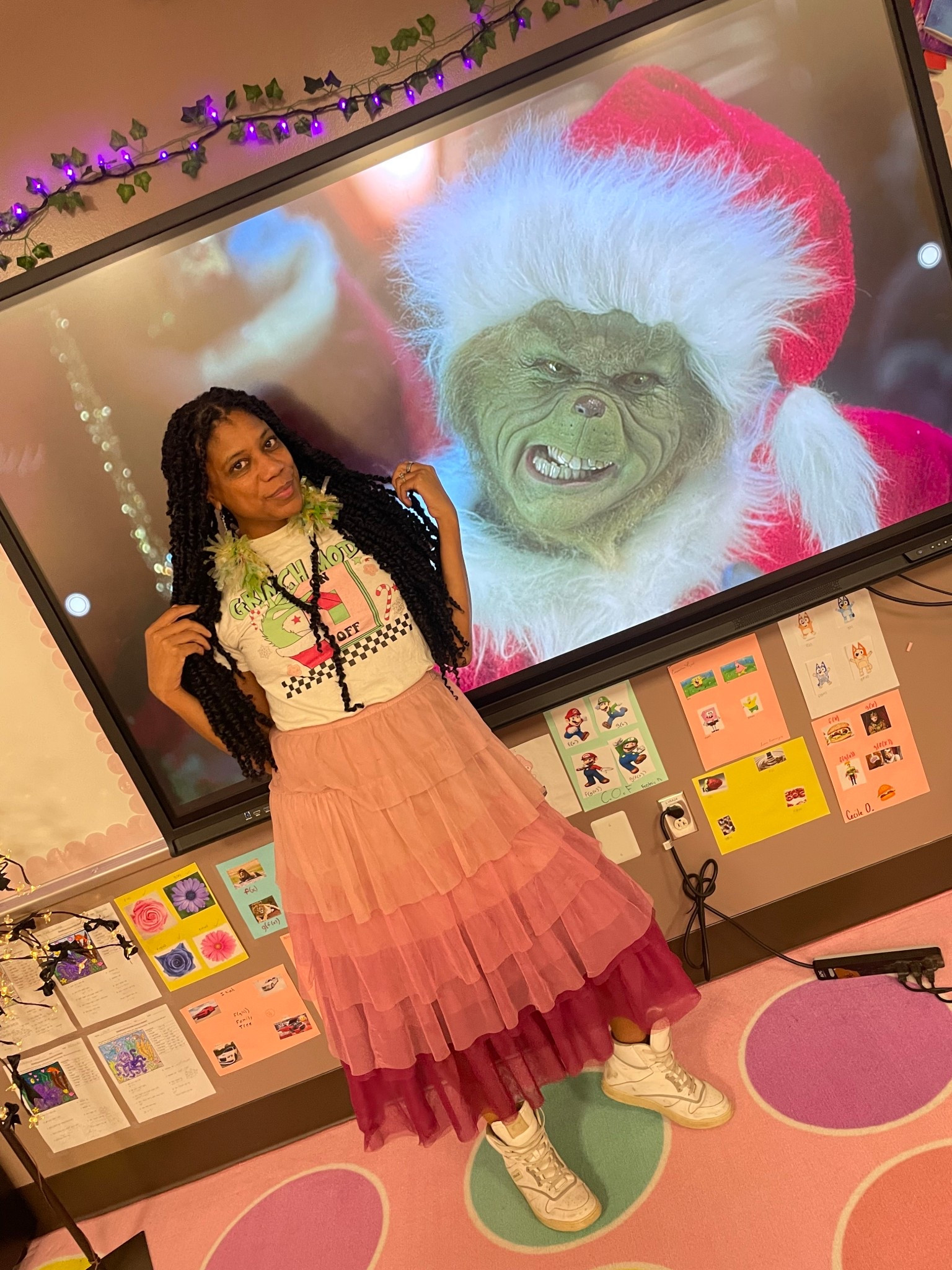 Grinch mode on shirt +
Tulle skirt

#LTKmomlife #LTKootd #LTKHoliday