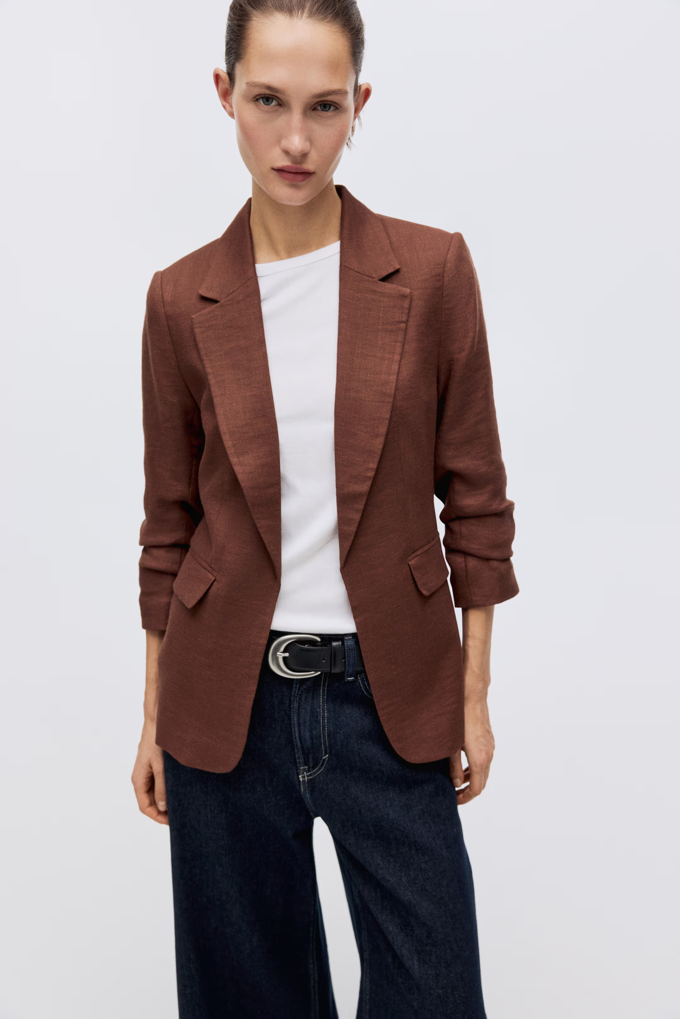 Gathered-sleeve Jacket | H&M (US + CA)