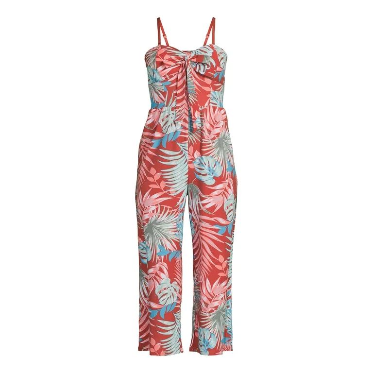 No Boundaries Juniors' Strapless Tie Front Jumpsuit | Walmart (US)